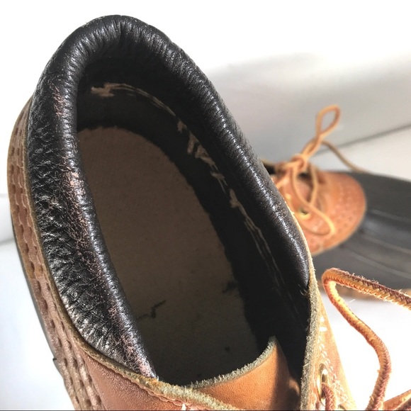 LL Bean Waterproof Duck Boot shoes 9 brown Maine - Picture 6 of 7